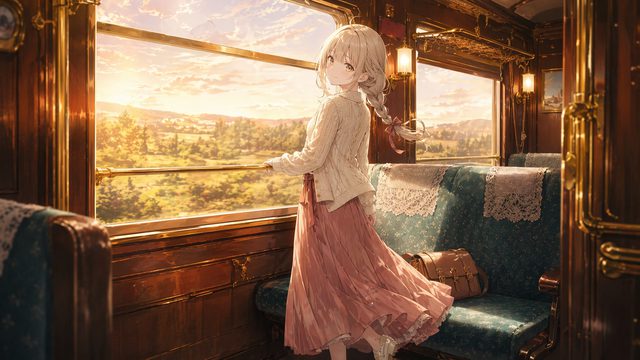 车窗黄昏