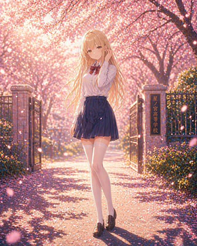 校门樱花
